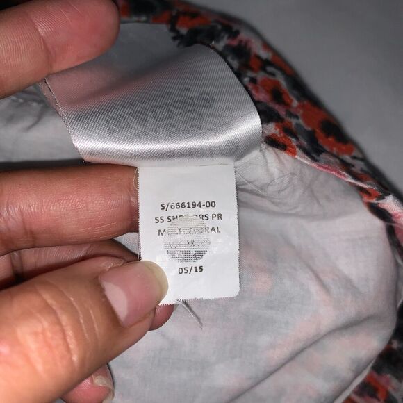 women's GAP PINK FLORAL PRINT spring wear  FIT &FLARE DRESS SIZE 04 100% cotton - Picture 3 of 10